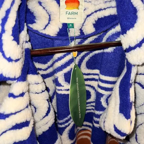 Farm Rio Multicolored Hearts Fleece Coat - Picture 14 of 15